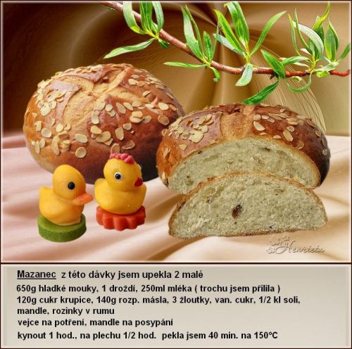 recept na velikonoční mazanec